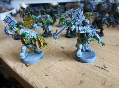 Warhammer 40k Ork Nobz x 6 and boyz x 5