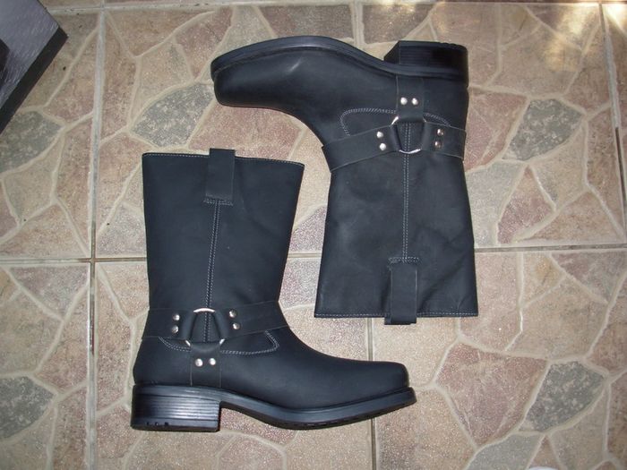 Livergy cowboy biker Western boots genuine leather size 44
