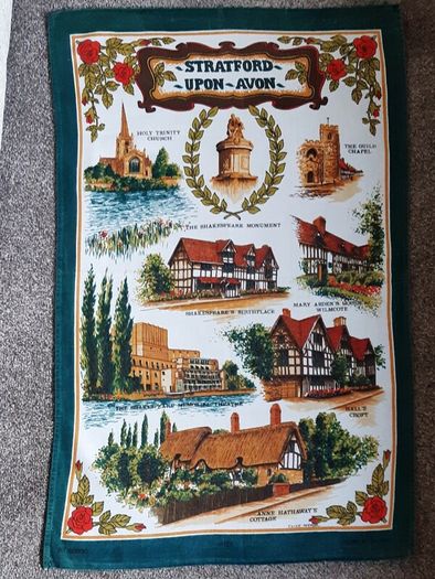 Vintage Souvenir Tea Towel