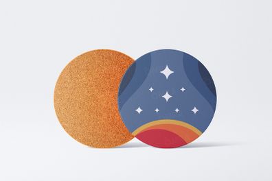 Starfield Constellation Round Coaster