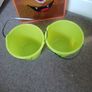 halloween trick or treat buckets x2 and 1 large orange bag Image 2