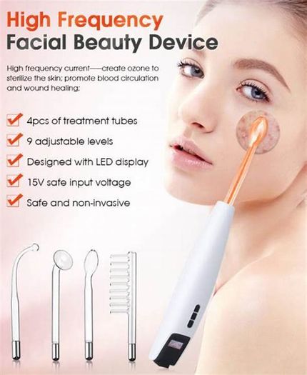Portable High Frequency Face Wand Facial Machine