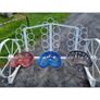 Cart Wheel Bench With tractor Seats KAS1359 Image 3