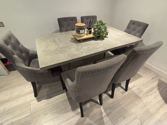 dining table and 6 chairs