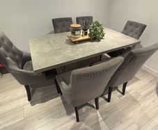 dining table and 6 chairs
