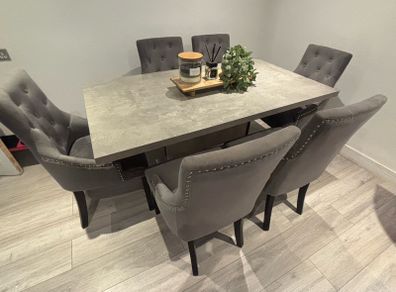 dining table and 6 chairs