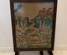 Superb Vintage Art Deco Metamorphic Folding Fire Screen / Occasional Table