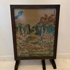 Superb Vintage Art Deco Metamorphic Folding Fire Screen / Occasional Table