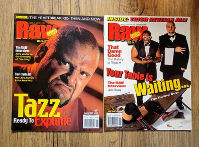 Vintage WWF Raw Magazine x2 . July And August 2000 With Posters.
