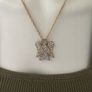 Gold tone sparkling angel pendant chain necklace Image 2