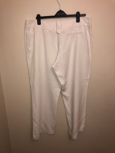 White linen trousers (size 18)