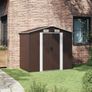 Garden Storage Shed Brown 204x132x186 cm Steel Image 2