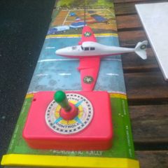 Vintage Tin Airplane Toy