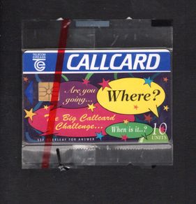 1996 Ireland 10 unit Callcard Collectors fair called "The Big Callcard Challenge" (Gemplus GEM1) Call Card Mint in packaging. Telecom Eireann card number 1116