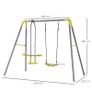 Kids Children Swing Glider Set Metal Frame Backyard Playground Garden Outdoor Baby (FREE SHIPPING) Image 3