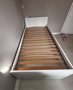 bed with under bed and storage