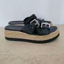 Zara Slip On Espadrille Black Sandals Image 5