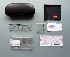 Ray Ban Optics Lightray RB8755 / RX8755 Eyeglasses Glasses- Gunmetal with Demo Lenses - As New
