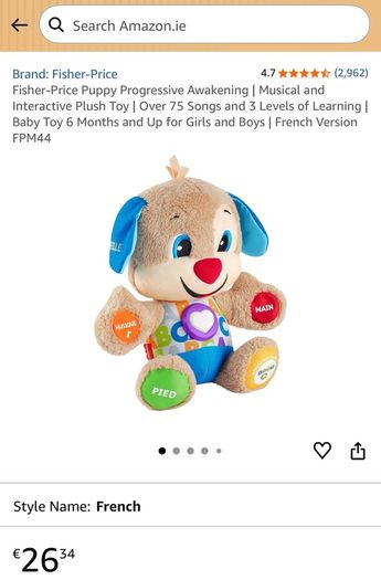 Fisher-Price Laugh & Learn Smart Stages Puppy | Interactive Baby Toys 6 to 36 Months | Educational Toys