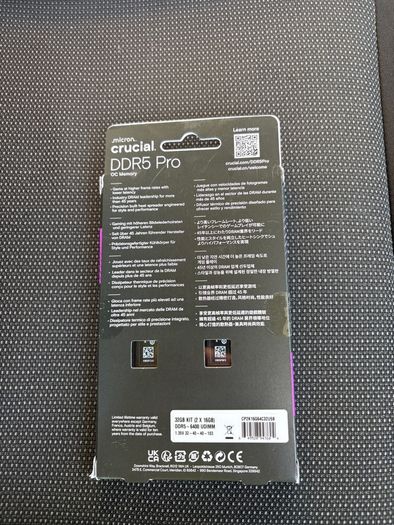 Crucial Pro 32 Gb 6000 Mhz Ddr5 Memory Kit - 16 Gb X 2