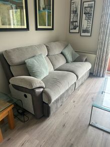 grey three seater couch