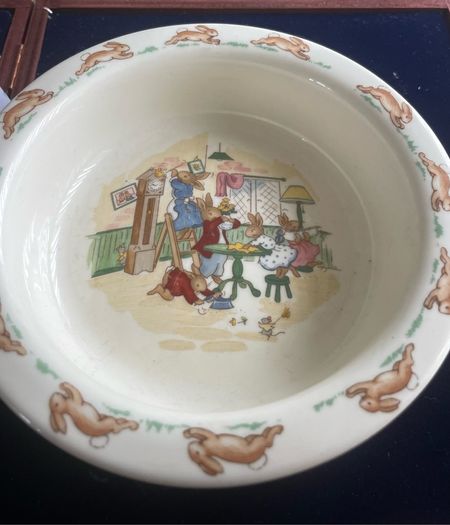 Vintage Bunny Kins cereal bowl