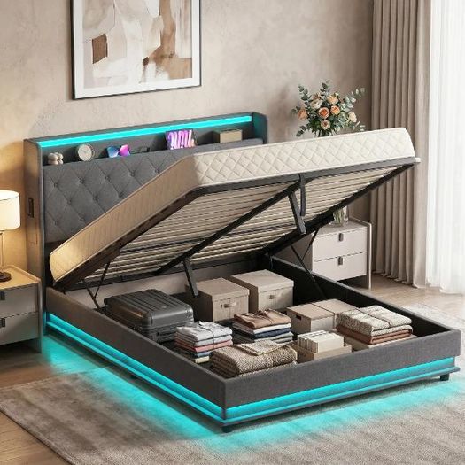 King Bed Frame with Headboard