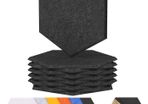 NEW SALE | 12 Pack Hexagon Acoustic Panels Self-adhesive, 30x26x0,9cm High Density Sound Proof Panels