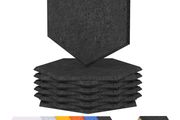 NEW SALE | 12 Pack Hexagon Acoustic Panels Self-adhesive, 30x26x0,9cm High Density Sound Proof Panels