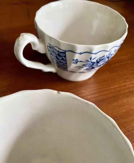 Vintage Myott Melody Fine Ironstone Set of Four Teacups