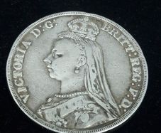 1890 Queen Victoria Silver Crown Coin