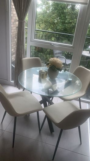 table and  chairs
