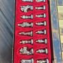 Manopoulos Greek Roman Period metal chess set Image 5