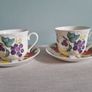 Roy KIRKHAM Fine Bone China "MORELLO" 2 Breakfast Cups and Saucers Image 2