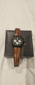 Gents Rotary GS03908/04 Round Brown Leather Tachymeter Chronograph - 100m