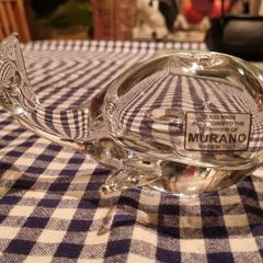 Murano glass whale