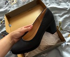 Clarks Navy Court Shoes