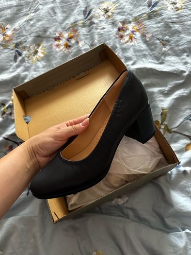 Clarks Navy Court Shoes