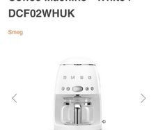 Smeg White Coffee Machine