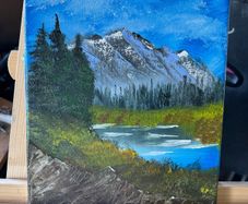 Original Mountain Lake Landscape Painting | Oil Nature Artwork | Forest & Mountain Wall Art