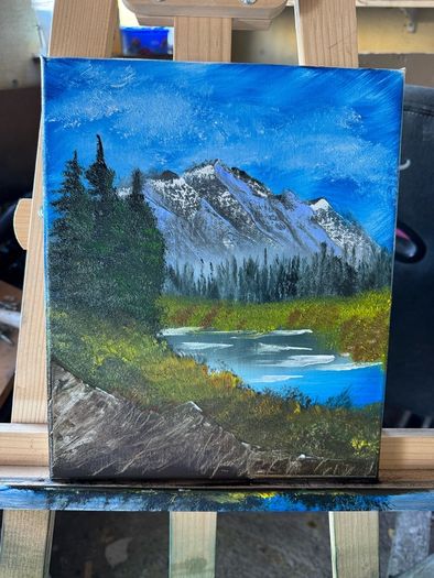 Original Mountain Lake Landscape Painting | Oil Nature Artwork | Forest & Mountain Wall Art