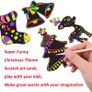 48 pieces Christmas Scratch Art Cards, Hanging Decorations Christmas Crafts doodle game For Kids (FREE POSTAGE) Image 3