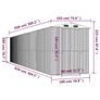 Garden Shed Anthracite 192x938x223 cm Galvanised Steel Image 6