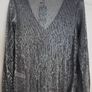 Maternity top (Boohoo) black/silver size 10 Image 2