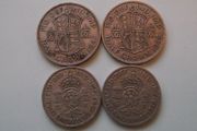 Great Britain. George VI. 2 Half Crowns &amp; 2 Florins (1947+-1948)