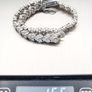 Signed Thai Silver Cubic Zirconia Tennis Bracelet Image 10