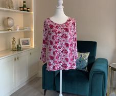 Ladies Pink & White Top from Marks & Spencer Size Medium UK 12 / EU 40