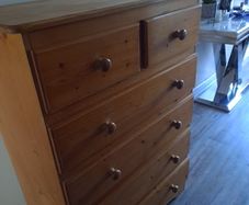 solid wood pine chest of drawers
