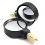 Round Stubby Motorcycle Bar End Mirrors - Black Image 5