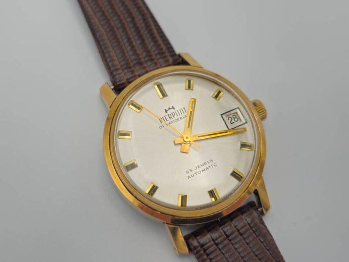 Vintage Swiss Made Automatic Pierpont 25Jewels 20 micron Gold Swiss watch